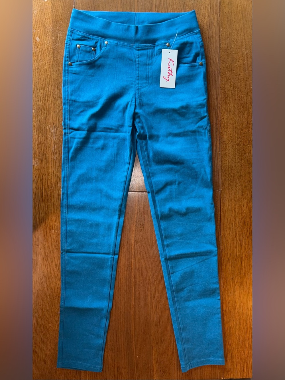 Kathy Women's Teal Stretch Leggings